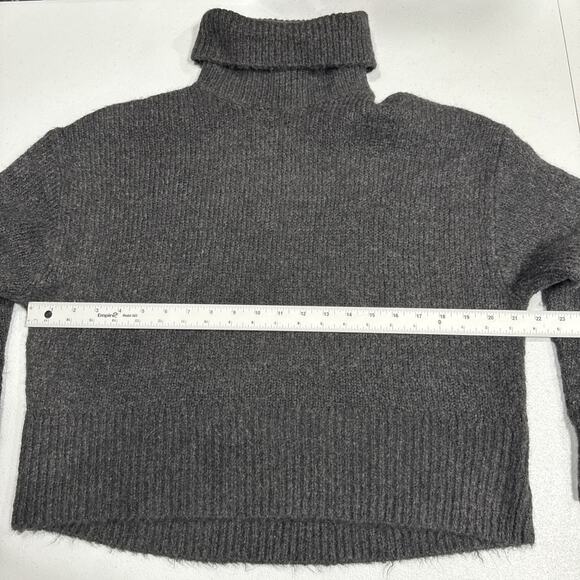 H&M Turtleneck Sweater Women Size XS Acrylic Wool Alpaca Blend Charcoal Knit - Picture 5 of 10